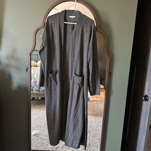 Z Supply charcoal grey long cardigan.